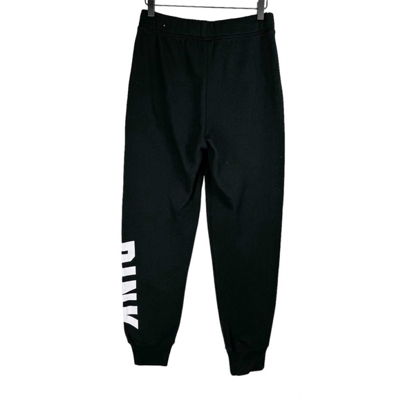 PINK Victoria’s Secret Everyday Lounge Relaxed Joggers Sz Small Black Logo - Picture 3 of 15